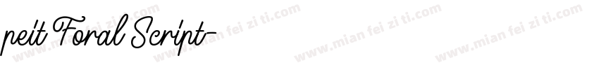 peit Foral Script字体转换